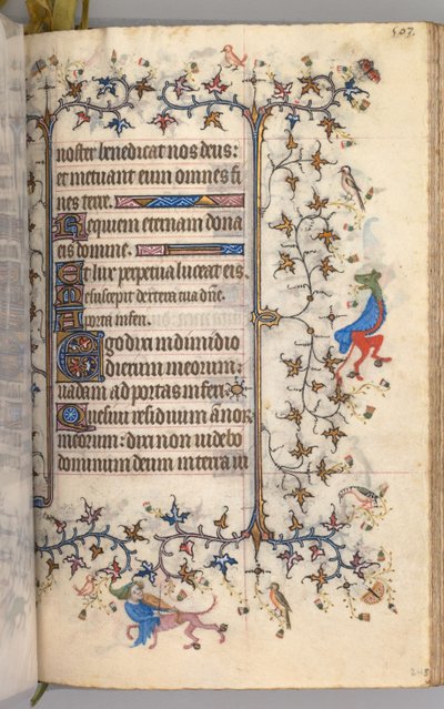 Timmar för Karl den ädle, kung av Navarra 1361-1425: fol. 246r, Text, ca. 1405. av Master of the Brussels Initials and Associates