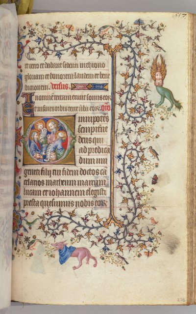 Timmar för Karl den ädle, kung av Navarra 1361-1425, , fol. 273r, De fyra evangelisterna, ca. 1405. av Master of the Brussels Initials and Associates