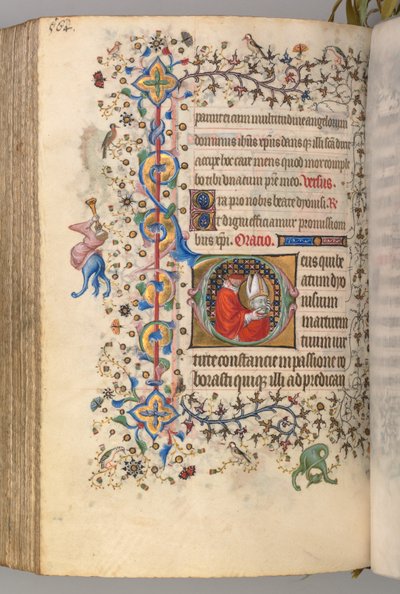 Timmar för Karl den ädle, kung av Navarra 1361-1425, fol. 276v, St. Denis, ca. 1405. av Master of the Brussels Initials and Associates