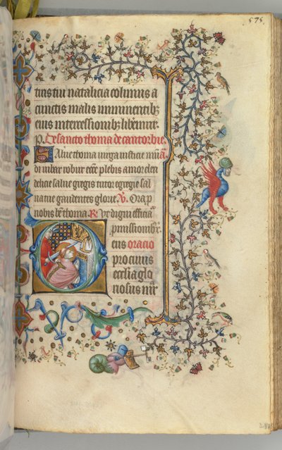 Timmar för Karl den ädle, kung av Navarra 1361-1425, fol. 282r, St Thomas à Becket, ca. 1405. av Master of the Brussels Initials and Associates