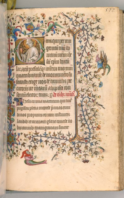 Timmar för Karl den ädle, kung av Navarra 1361-1425, fol. 283r, St Lazarus, ca. 1405. av Master of the Brussels Initials and Associates