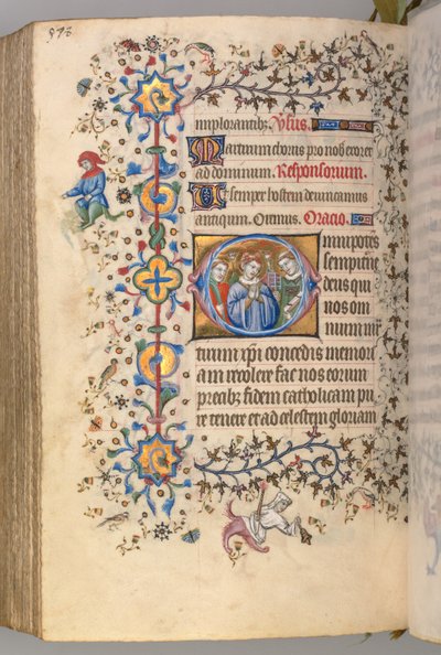 Timmar för Karl den ädle, kung av Navarra 1361-1425, fol. 283v, Martyrer: Oidentifierad helgon..., av Master of the Brussels Initials and Associates