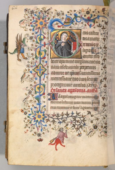 Timmar för Karl den ädle, kung av Navarra 1361-1425, fol. 302v, St. Opportune, ca. 1405. av Master of the Brussels Initials and Associates