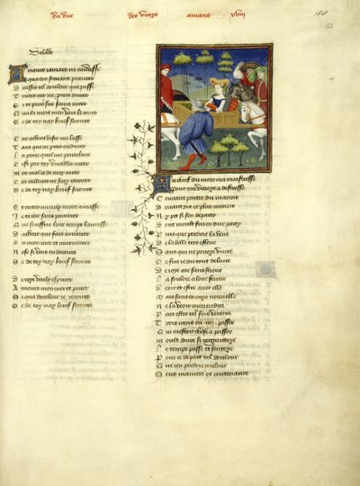 Kvinna i en hästburen kull av Master of the Cité des Dames