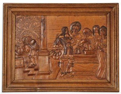 Eger intarsia panel, mitten av 1600-talet av Master of the Decorated Background