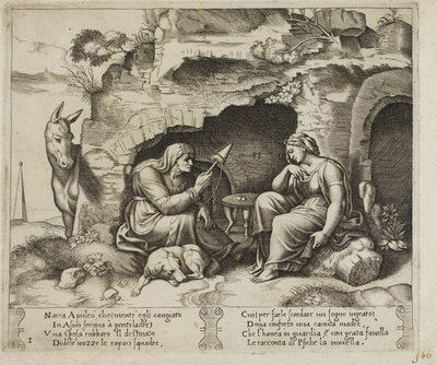 Apuleius förvandlas till en åsna av Master of the Die
