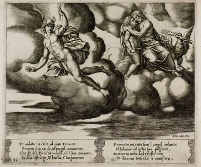 Amor ber Jupiter om nåd för psyket av Master of the Die