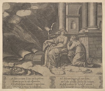 Tavla 27: Proserpina ger Psyche lådan av skönhet, från 