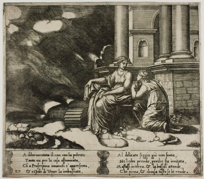 Proserpina ger Psyche skönhetens box av Master of the Die