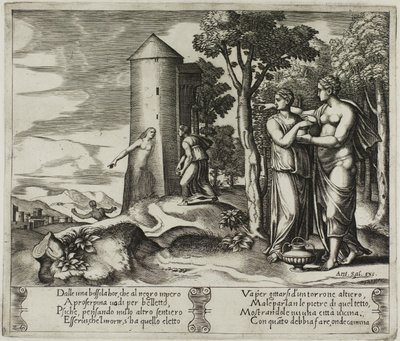 Psyche lämnar till underjorden av Master of the Die