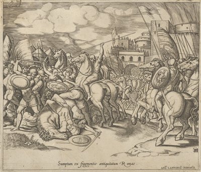 Mirror of Roman Magnificence: The Victory of Scipio [över Syphax], 1500-talet. av Master of the Die
