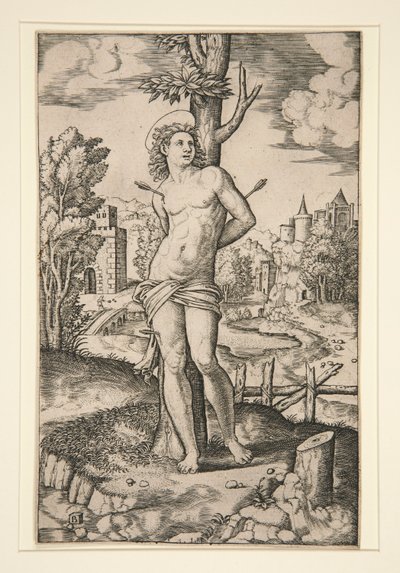 St Sebastian av Master of the Die