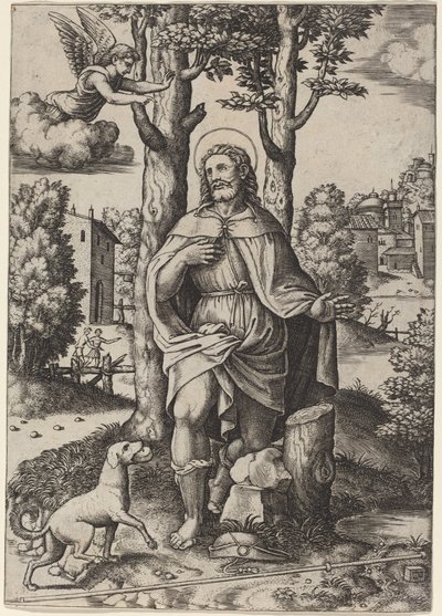 Saint-Roch av Master of the Die after Follower of Raphael