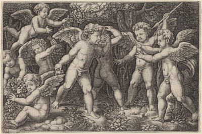 Född och leker av Master of the Die after Raphael