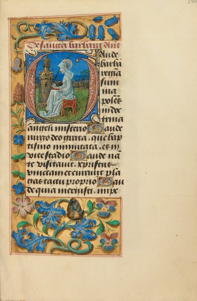 Ursprunglig G: Saint Barbara av Master of the Dresden Prayer Book