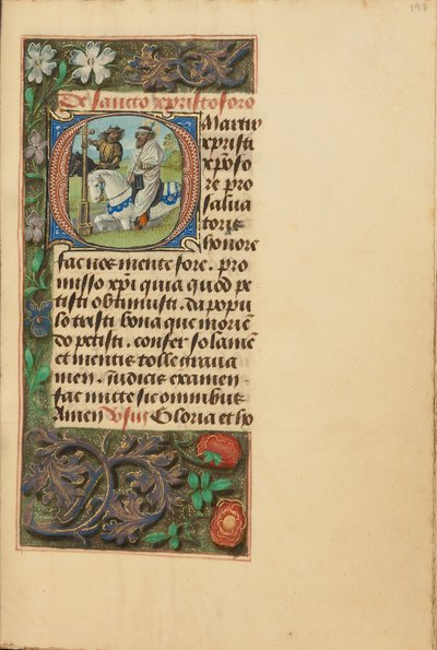 Ursprunglig O: Saint Christopher av Master of the Dresden Prayer Book