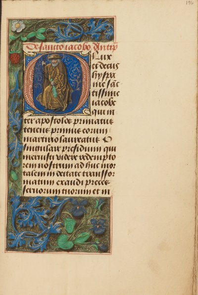 Inledande O: Sankt Jakob den store av Master of the Dresden Prayer Book