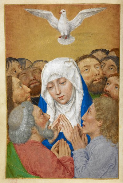 Pingstdagen. av Master of the Dresden Prayer Books