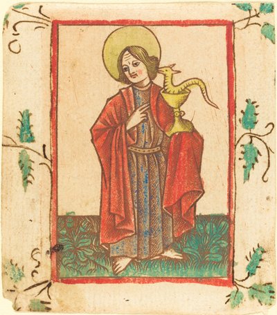 Sankt Johannes evangelisten av Master of the Dutuit Mount of Olives after Master of St. Erasmus