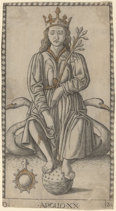 Apollo av Master of the E Series Tarocchi