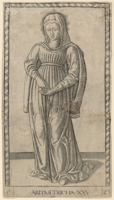 Aritmetricha (Aritmetik) av Master of the E Series Tarocchi