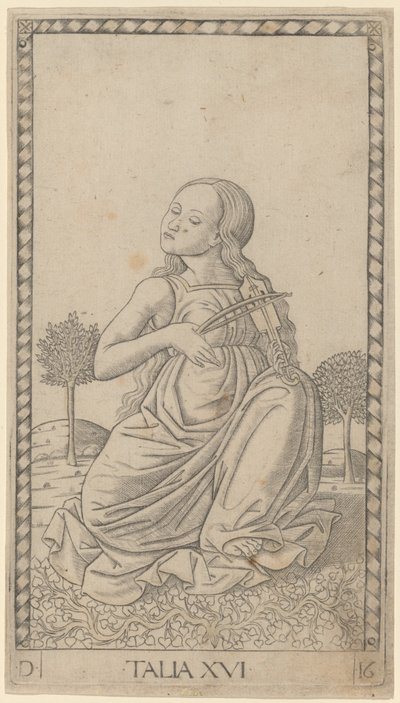Talia (Thalia) av Master of the E Series Tarocchi