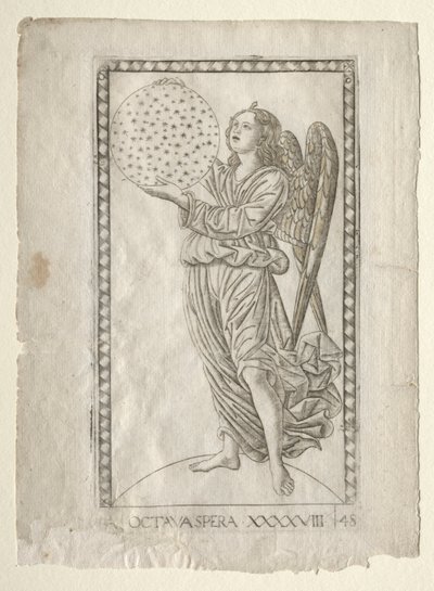 Ängeln från den åttonde sfären (från Tarocchi, serie A: Universums firmaments, #48) av Master of the E Series Tarocchi