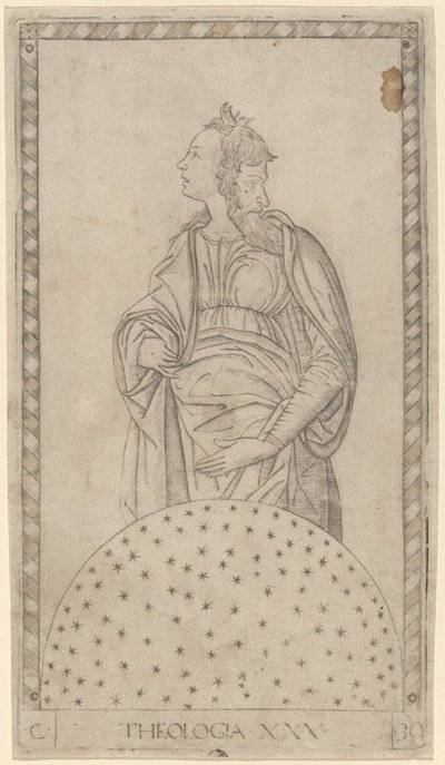 Teologi (teologi) av Master of the E Series Tarocchi