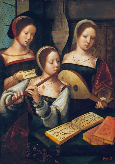 Holländska: Utövande företag Kvinnliga musiker av Master of the Female Half Lengths
