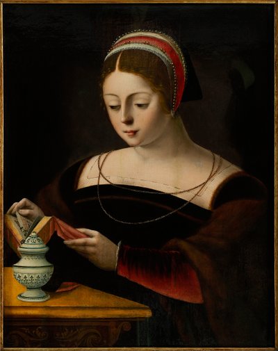 Maria Magdalena, ca 1540. av Master of the Female Half Lengths