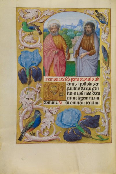 Heliga Petrus och Paulus av Master of the First Prayer Book of Maximilian
