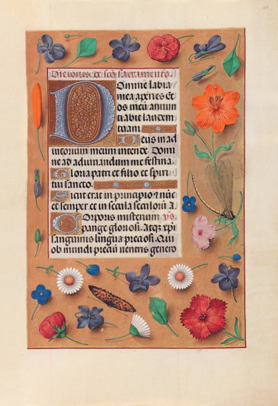 Öppettider för drottning Isabella den katolska, drottning av Spanien: Fol.44r, c. 1500. av Master of the First Prayerbook of Maximillian