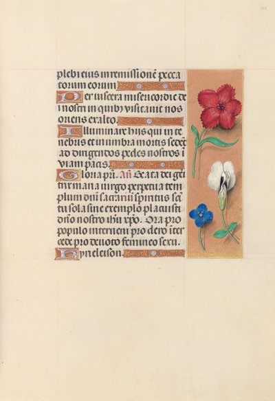 Hours of Queen Isabella the Catholic, Queen of Spain: Fol. 124r, c. 1500. av Master of the First Prayerbook of Maximillian