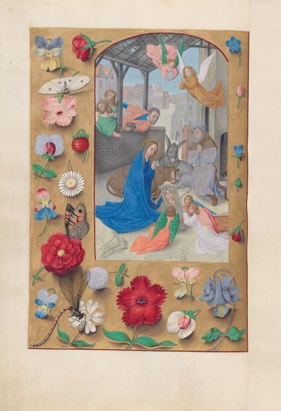 Hours of Queen Isabella the Catholic, Queen of Spain: Fol. 126v, Nativity, ca. 1500. av Master of the First Prayerbook of Maximillian