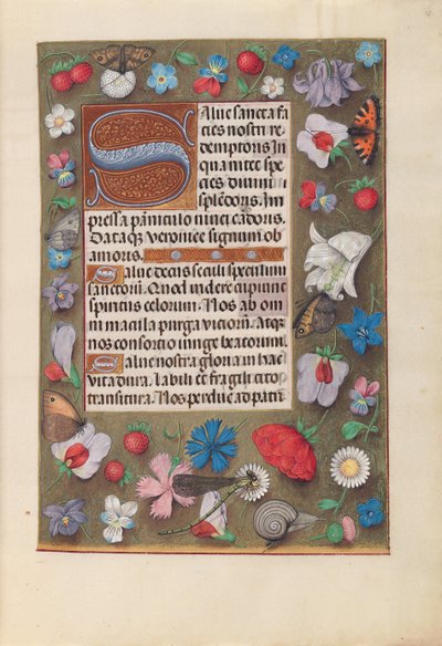 Hours of Queen Isabella the Catholic, Queen of Spain: Fol. 15r, c. 1500. av Master of the First Prayerbook of Maximillian