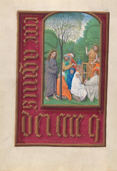 Hours of Queen Isabella the Catholic, Queen of Spain: Fol. 169v, Johannes Döparen, ca. 1500. av Master of the First Prayerbook of Maximillian