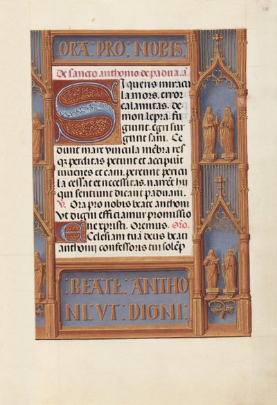 Hours of Queen Isabella the Catholic, Queen of Spain: Fol. 188r, ca. 1500. av Master of the First Prayerbook of Maximillian