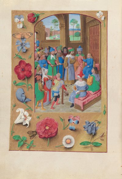Hours of Queen Isabella the Catholic, Queen of Spain: Fol. 195v, St. Suzanne, ca. 1500. av Master of the First Prayerbook of Maximillian