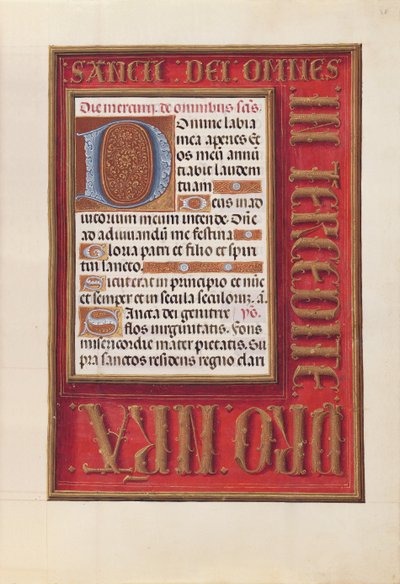 Hours of Queen Isabella the Catholic, Queen of Spain: Fol. 38r, c. 1500. av Master of the First Prayerbook of Maximillian
