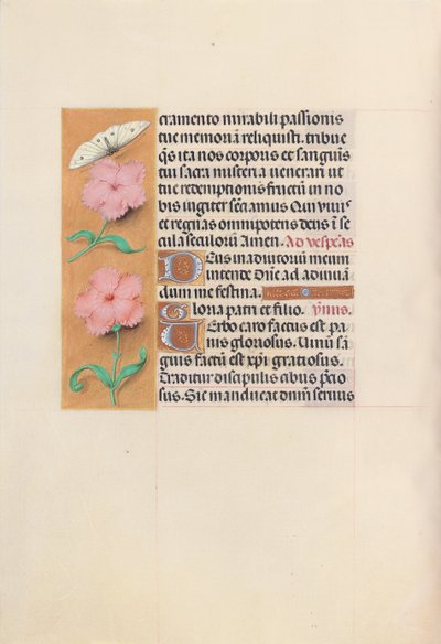Hours of Queen Isabella the Catholic, Queen of Spain: Fol. 47v, c. 1500. av Master of the First Prayerbook of Maximillian