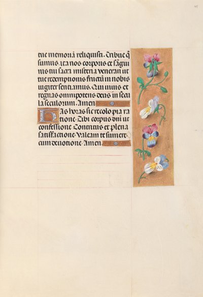 Hours of Queen Isabella the Catholic, Queen of Spain: Fol. 49r, c. 1500. av Master of the First Prayerbook of Maximillian