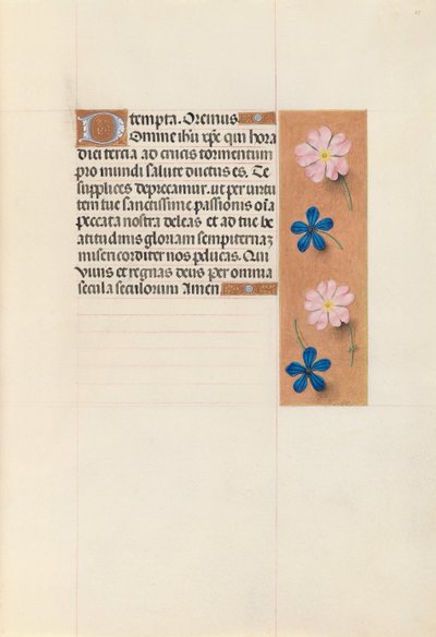 Hours of Queen Isabella the Catholic, Queen of Spain: Fol. 65r, c. 1500. av Master of the First Prayerbook of Maximillian