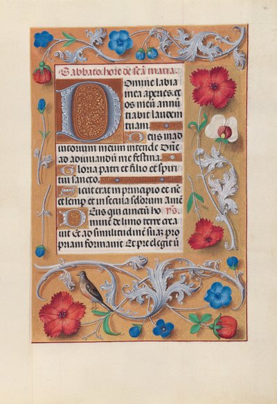 Hours of Queen Isabella the Catholic, Queen of Spain: Fol. 81r, c. 1500. av Master of the First Prayerbook of Maximillian