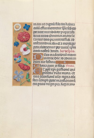 Hours of Queen Isabella the Catholic, Queen of Spain: Fol. 84v, c. 1500. av Master of the First Prayerbook of Maximillian