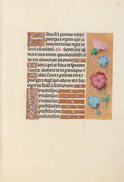 Hours of Queen Isabella the Catholic, Queen of Spain: Fol. 89r, c. 1500. av Master of the First Prayerbook of Maximillian