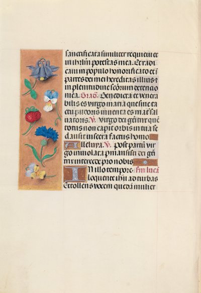 Hours of Queen Isabella the Catholic, Queen of Spain: Fol. 90v, c. 1500. av Master of the First Prayerbook of Maximillian
