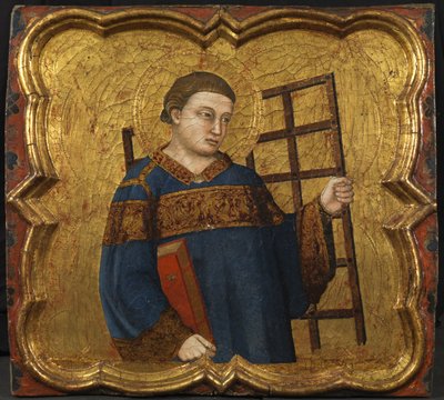 St. Lawrence, ca 1335 (tempera och bladguld på panel) av Master of the Fogg Pieta