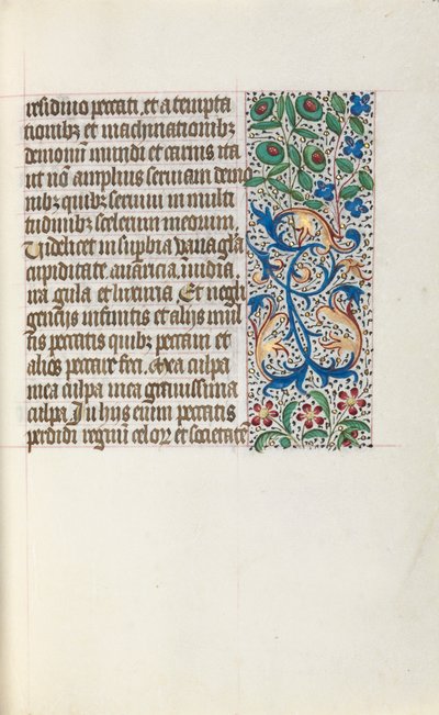 Tidsbok Användning av Rouen: fol. 25r, c. 1470. av Master of the Geneva Latini