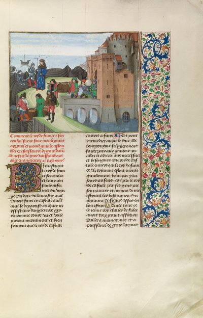 Kung Karl VI av Frankrike förbereder sig för krig mot England av Master of the Getty Froissart