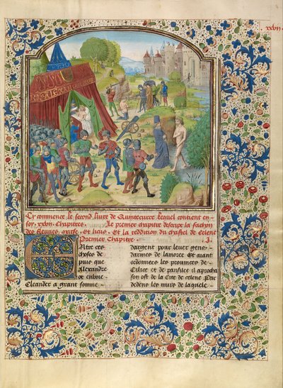 Alexanders sjukdom vid Cydnusfloden och Sisinnes död av Master of the Jardin de vertueuse consolation and assistant